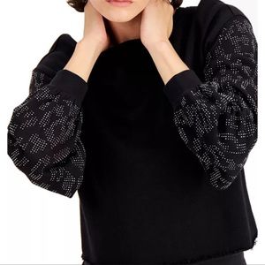 INC International Concepts Black Embellished Sweatshirt